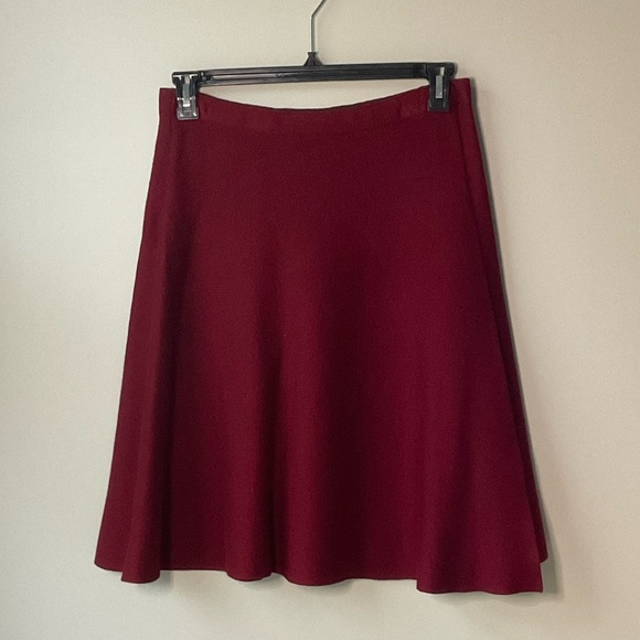 Via Milano Maroon Skirt Large - Picture 1 of 3